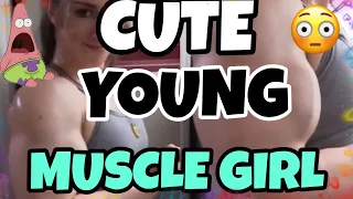 Cute Young Muscle Girl With 16+ inch biceps💪😳 | Don't mess with her | Fbb | Young Female Bodybuilder