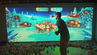 Ball pool AR hitting 3D interactive wall projection smash ball games