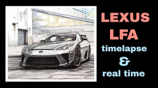 "Realistic" drawing of a Lexus LFA Nurburgring Package