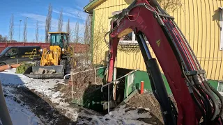 Day 5. Draining and insulating a basement. Timelapse