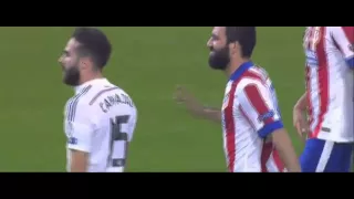 Arda Turan Horrible Red Card   Real Madrid VS Atletico Madrid UCL 22 April 2015