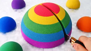 Satisfying Video l Kinetic Sand Planet Cake Cutting ASMR RainbowToyTocToc