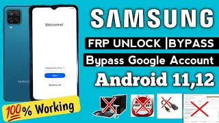 Samsung A12 FRP Bypass Android 11 Without PC | New Method 2022 100%