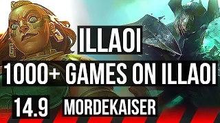 ILLAOI vs MORDEKAISER (TOP) | 1000+ games | KR Diamond | 14.9