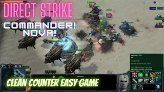 Starcraft 2 Direct Strike Commander Nova: Clean Counter Easy Game