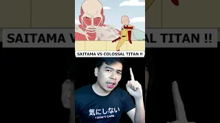 SAITAMA VS COLOSSAL TITAN ❓😱❗️❗️ Attack On Titan #shorts #animasi #alurceritafilm #tiktok #anime