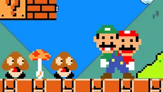 Cat Mario: Super Mario Bros. but  Mario and Luigi collect Weird Mushroom Bloopers