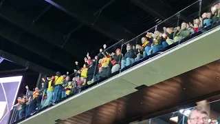 Ambiance de feu du parcage lensois digne du stade bollaert. Angers SCO - RC Lens . saison 2022-23