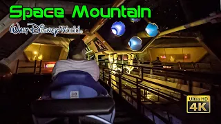 Space Mountain Roller Coaster On Ride Low Light 4K POV Magic Kingdom Walt Disney World 2021 02 27