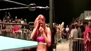 WWE/ECW Miss Congeniality (Angelica) aka Lita gets kissed by Balls Mahoney RARE
