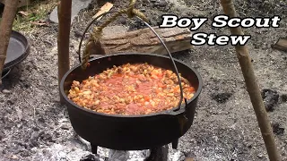 Boy Scout Stew - Dutch Oven Cooking Using a Tripod