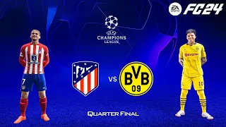FC 24 - Atletico Madrid vs Borussia Dortmund | UEFA Champions League Quarter Final | 2nd leg