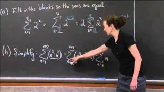 Summation Notation Practice | MIT 18.01SC Single Variable Calculus, Fall 2010