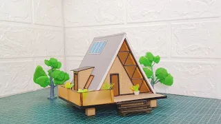 DIY Tiny House A Frame from Cardboard