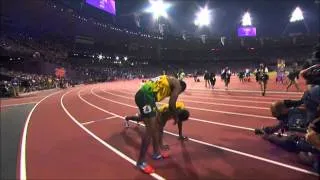 Usain Bolt, Yohan Blake wins 1st and 2nd places at London 2012 200 metres Final