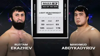 NAIZA 53: Ekazhev Rustam vs. Abdykadyrov Makhmud | ПРОБИЛ ПЕЧЕНЬ НОГОЙ!