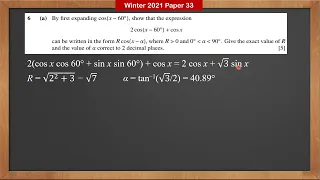 CAIE 9709 P3 Year 2021 Winter Paper 33 - Question 6