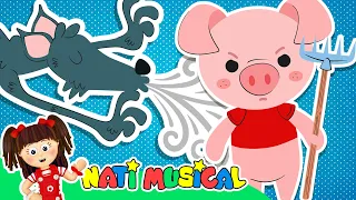 PICTOGRAMA  - Los Tres Cerditos 🐷🐷🐷 Cuentos Infantiles para Leer 📚 Nati Musical