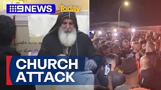 Bishop attacked in alleged Sydney church stabbing | 9 News Australia