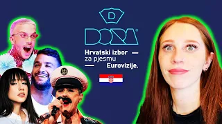 WHO WILL CROATIA SEND TO EUROVISION 2024 // REACTING TO DORA (RECAP OF ALL SONGS)