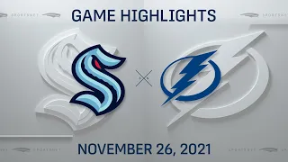 NHL Highlights | Kraken vs. Lightning - Nov. 26, 2021