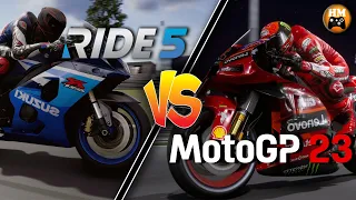 Qual a diferença entre RIDE 5 e MotoGP 23 ? Qual o melhor para quem está iniciando?