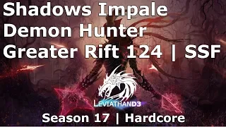 [Diablo 3] SSF Hardcore Demon Hunter | Shadows Impale | GR 124 Season 17 Rank 4