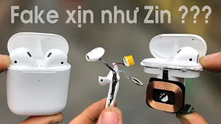 Mổ bụng tai nghe Airpods Siêu Ảo Lòi mà thiên hạ đồn xịn như hàng ZIN