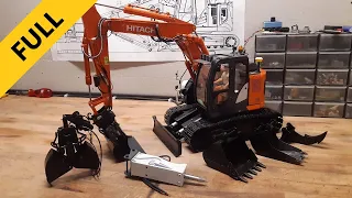 Build RC Excavator from scratch, Hitachi ZX 135 US 1:15 Scale project Full Edit
