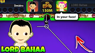 LORD Bahaa MISSED Simple Shot😂 HIGHEST Level Noob + ULTRA Legend Of 8 Ball Pool