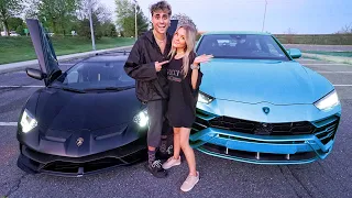 I RACED MY GIRLFRIEND FOR $10,000! (Aventador SVJ vs Urus)