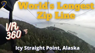 VR 360: World’s Longest Zip Line Ride, Ziprider at Icy Strait Point