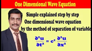 Simple explained step by step One dimensional wave equation by the method of separation of variable