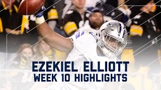 Ezekiel Elliott's Clutch 3-TD Game! | Cowboys vs. Steelers | NFL Week 10 Player Highlights