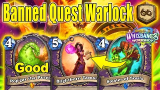 Banned Quest Warlock Is Beyond Fun & Interactive To Win Games At Whizbang's Workshop | Hearthstone