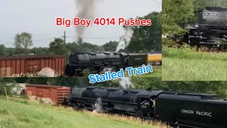 Big boy 4014 pushing stalled train widescreen video (when big boy gets up to speed)