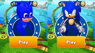 Tag with Ryan vs Sonic Prime Dash - Catboy PJ Masks vs Sonic Prime vs All Bosses Zazz Eggman