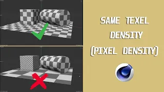 HOW TO GET THE SAME Texel density for your mesh in Cinema 4D UV unwrapping