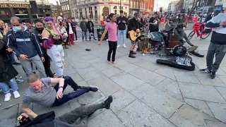 Amazing busking street performance (gone wild!) - Cam Cole