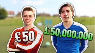 £50 Footballer Vs. £50,000,000 Footballer | FREE KICKS