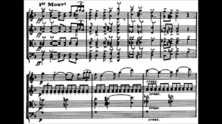 Claude Debussy - String Quartet No. 1 in G minor, movement 1 (with score)