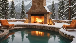 Unwind with Jazz Vibes & Crackle - Poolside Bliss meets Cozy Fireplace Ambiance