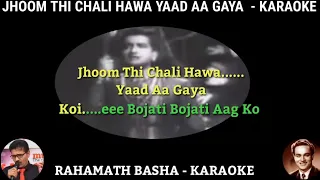 Jhoom Thi Chali Hawa Yaad Aa Gaya KARAOKE || Mukesh ||