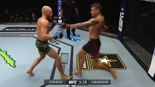 Dustin Poirier vs Conor McGregor All Calf Kicks Slow-Mo HD