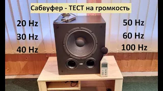 Сабвуфер: ТЕСТ ГРОМКОСТИ на 20, 30, 40, 50, 60 и 100 Гц – любительский обзор от Макса