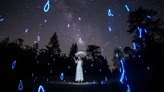 She Lights The Night - Light Painting Stop Motion Animation