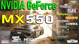 Nvidia GeForce MX550 - Test in 18 Games