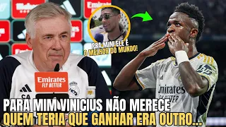 🚨NOSSA!! DECLARAÇÃO DE ANCELOTTI SOBRE VINICIUS JR E A BOLA DE OURO DEIXOU TODOS EM CHOQUE!!