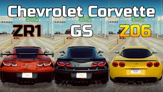 NFS Heat: Chevrolet Corvette ZR1 vs Chevrolet Corvette GS vs Chevrolet Corvette Z06 - Drag Race
