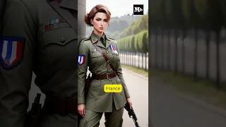 Countries as Modern Female Soldiers! ⚔️ Part 1 AI Images #shorts